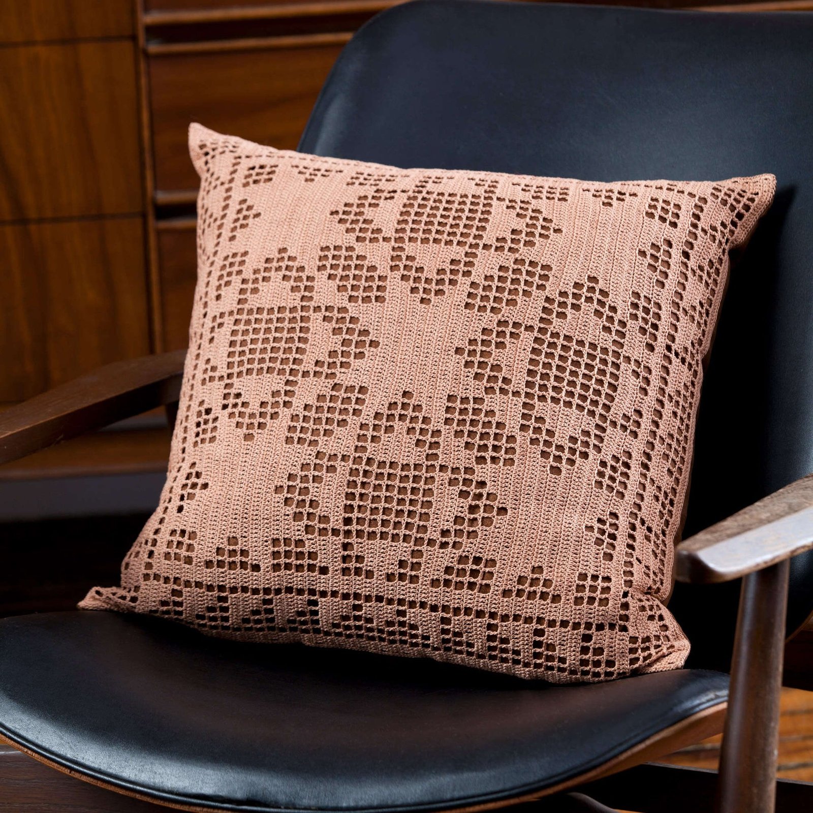 Transform Your Space with the Quilt Block Filet Pillow