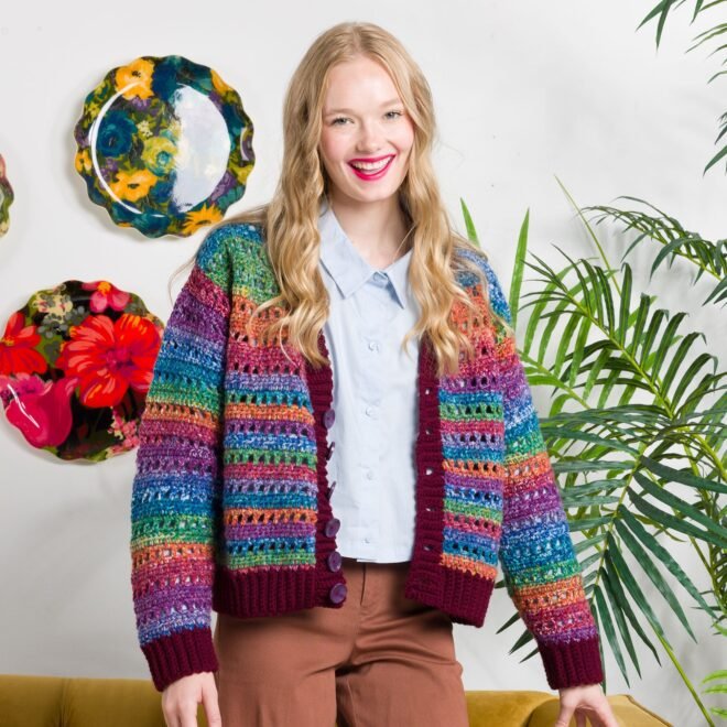 Unleash Your Creativity with the Airy Stripes Crochet Cardigan