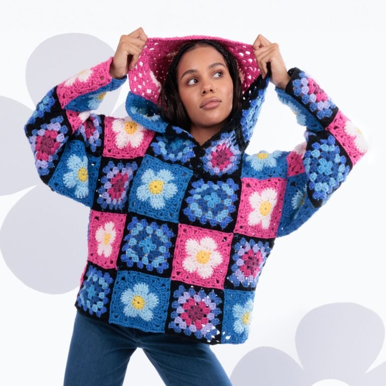 Unleashing Creativity: The Vibrant Flower Power Crochet Hoodie