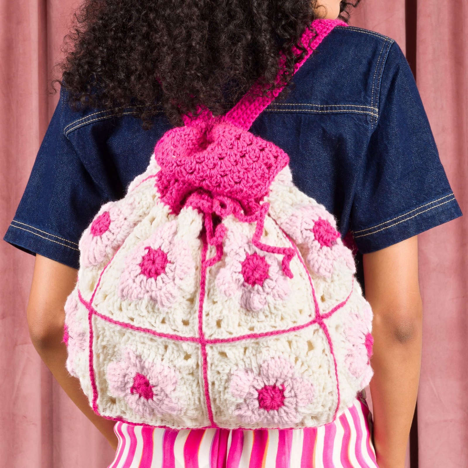 Dance Your Way to Joy with the Crochet Flower Power Backpack