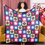 Bloom into Joy with the Crochet Flower Bed Blanket Pattern
