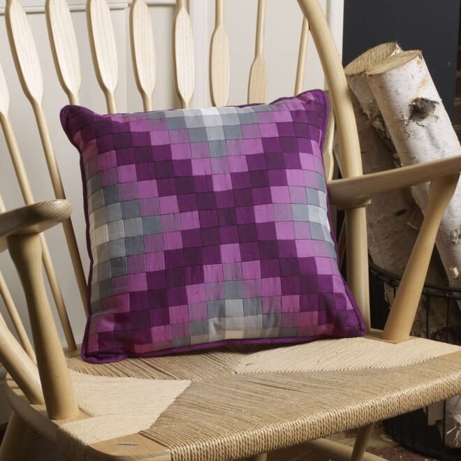 Transform Your Space with the Purple Pieced Pillow